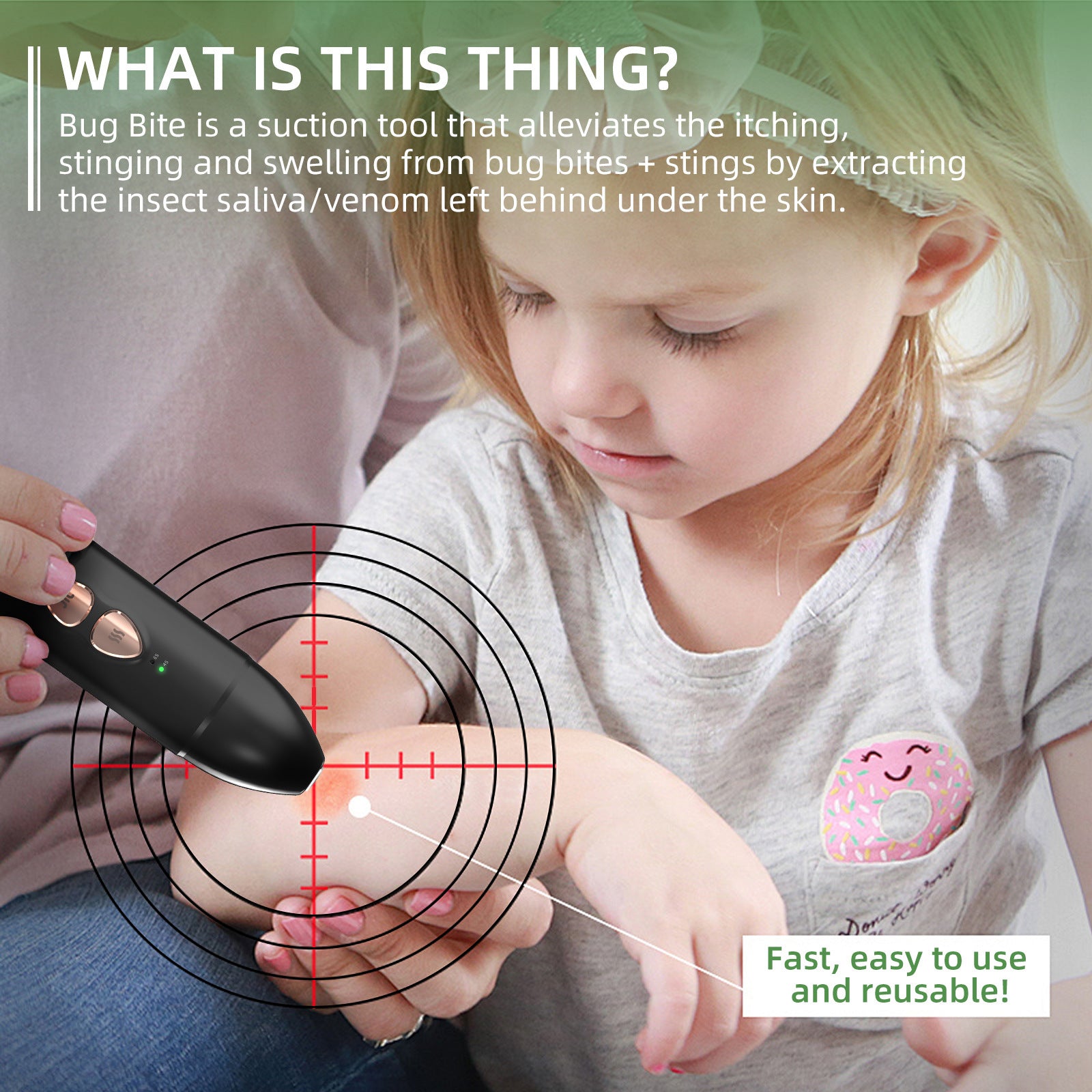 2-in-1 Electric Insect Bite Fever Suction Bite Toxin Anti-itching Instrument